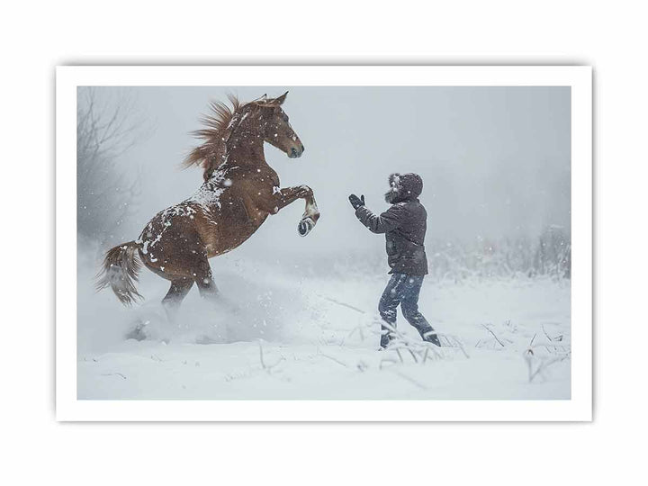  Playing With Horse framed Print