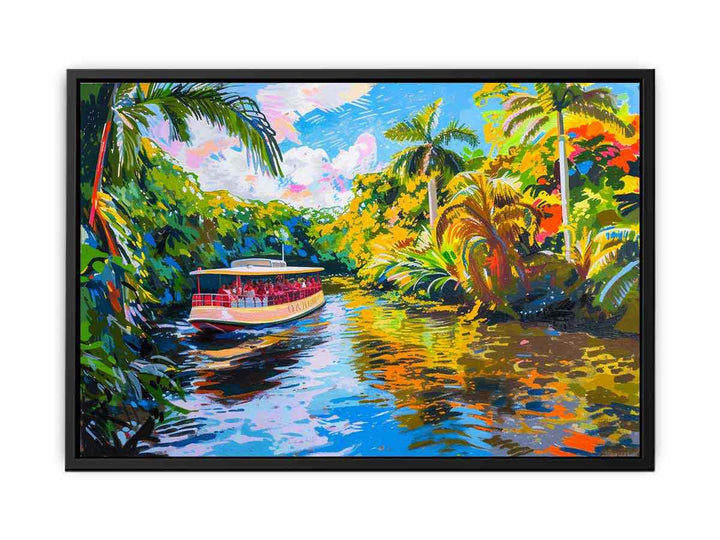 Brisbane River Art canvas Print