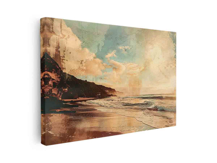 Vintage Beach Art canvas Print