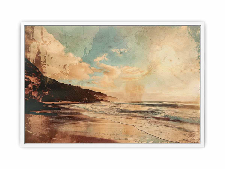 Vintage Beach Art Painting