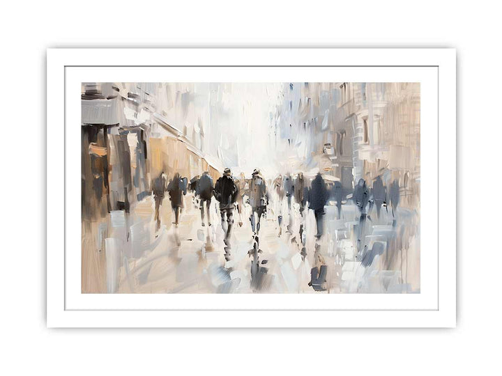 Walking in Paris Art framed Print