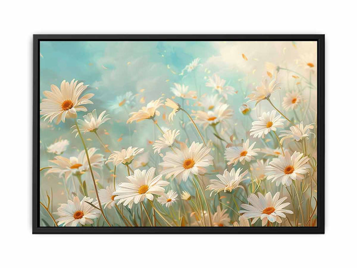 Daisies Flower Art canvas Print