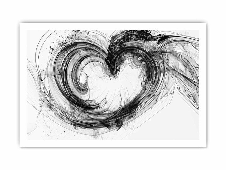 Abstract heart Art framed Print