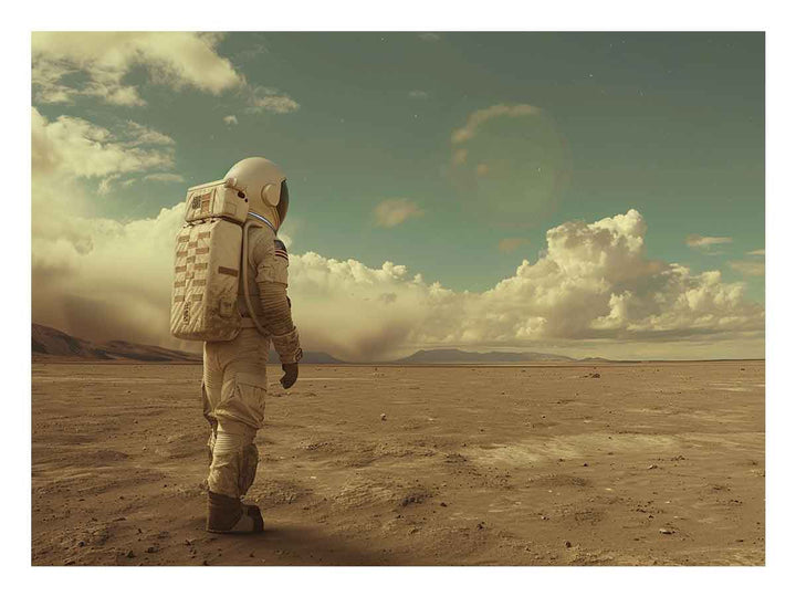 Astronaut Walk Art Print