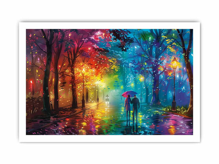 Raibow Walk Art framed Print