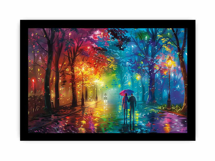 Raibow Walk Art framed Print