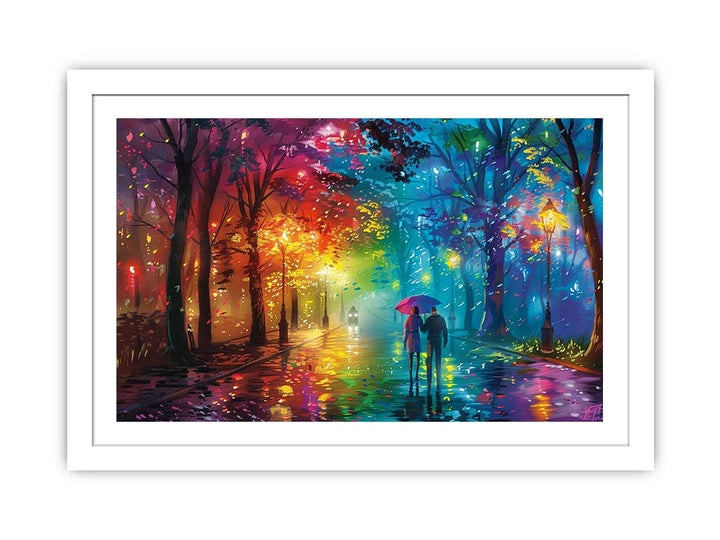 Raibow Walk Art framed Print