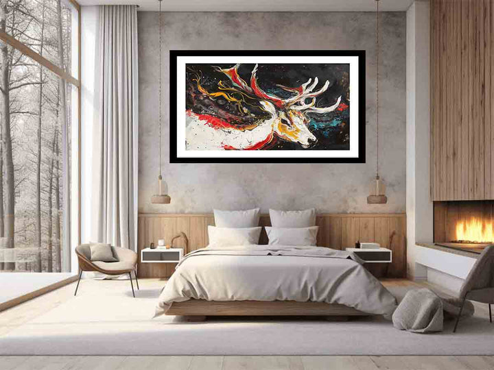 Abstract Stag Art Print