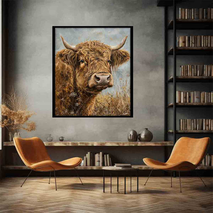 Highland Cow Brown Art Print