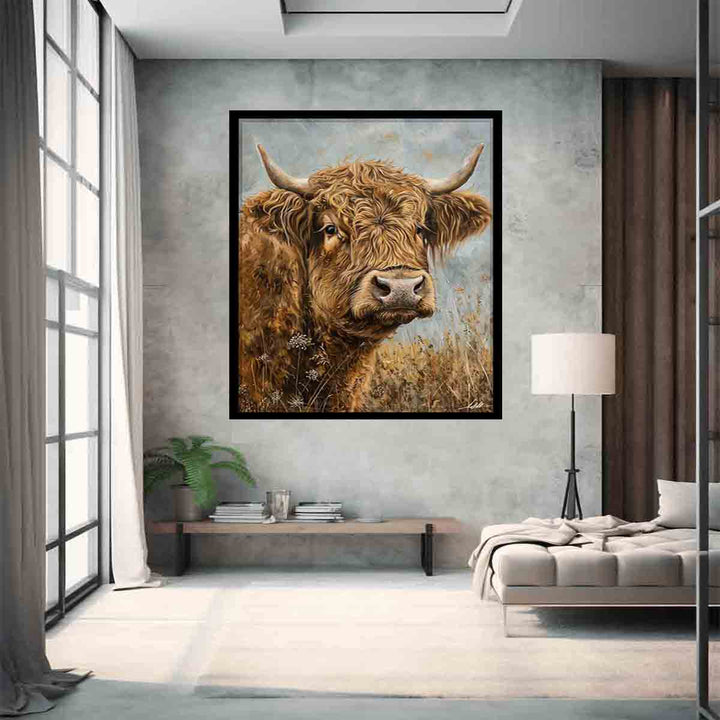 Highland Cow Brown Art Print