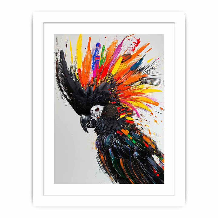 Colorful cockatoo framed Print