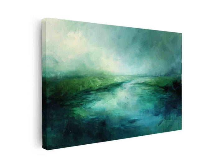 Abstract Green lake canvas Print