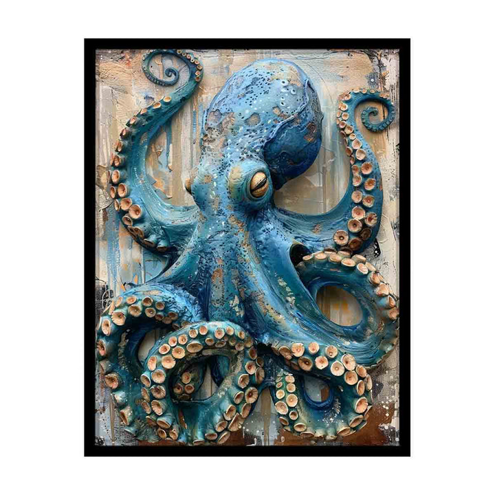 BlueOctopus Art  canvas Print