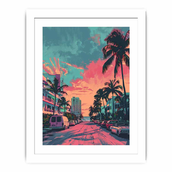 miami Art framed Print