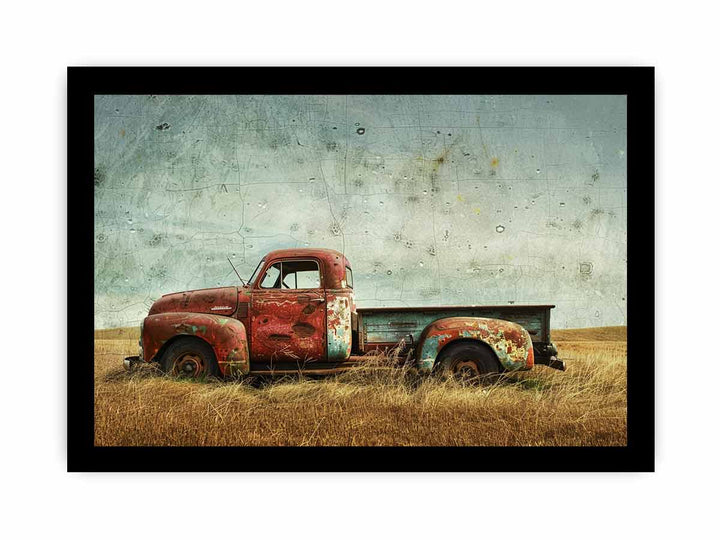 Vinatge Truck Art framed Print