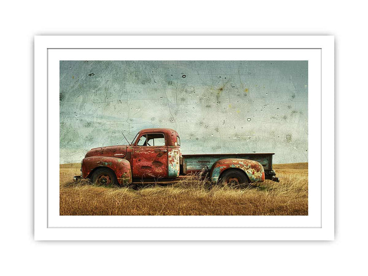 Vinatge Truck Art framed Print