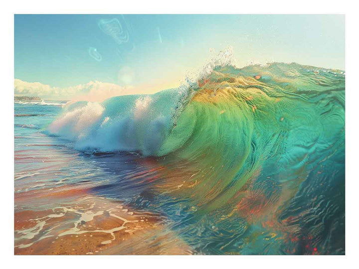 Rainbow Surf Art Print