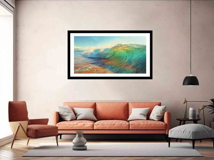 Rainbow Surf Art Print