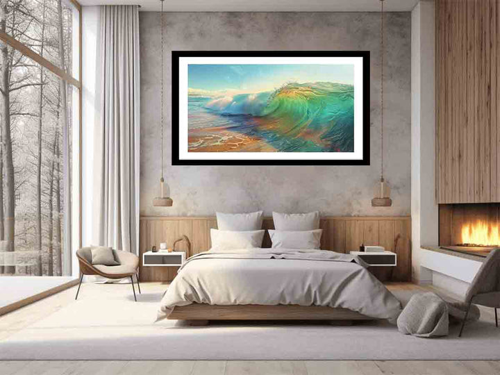 Rainbow Surf Art Print