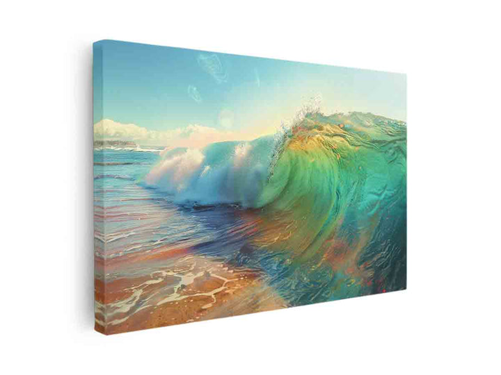 Rainbow Surf Art canvas Print