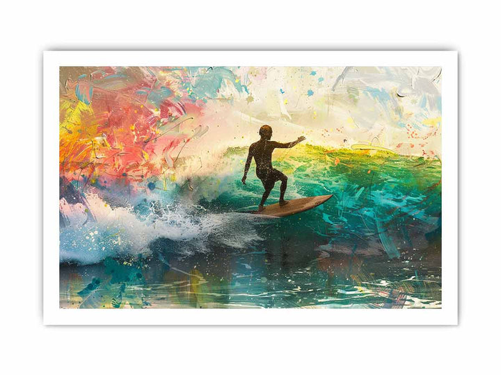 RainbowSurf Art framed Print