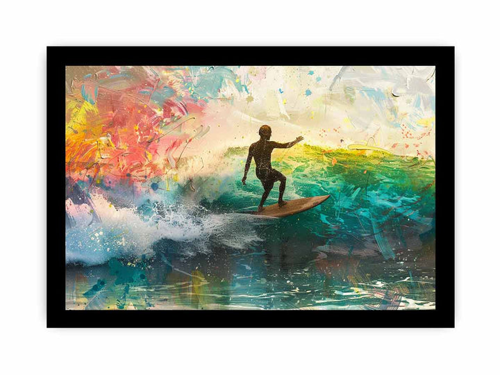 RainbowSurf Art framed Print