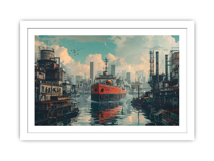 Ship in Port Art framed Print