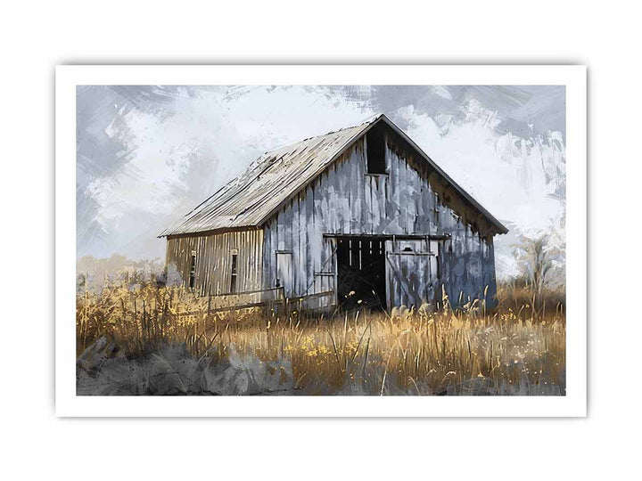 White Barn Art framed Print