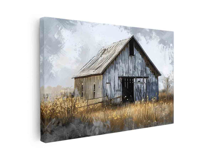 White Barn Art canvas Print