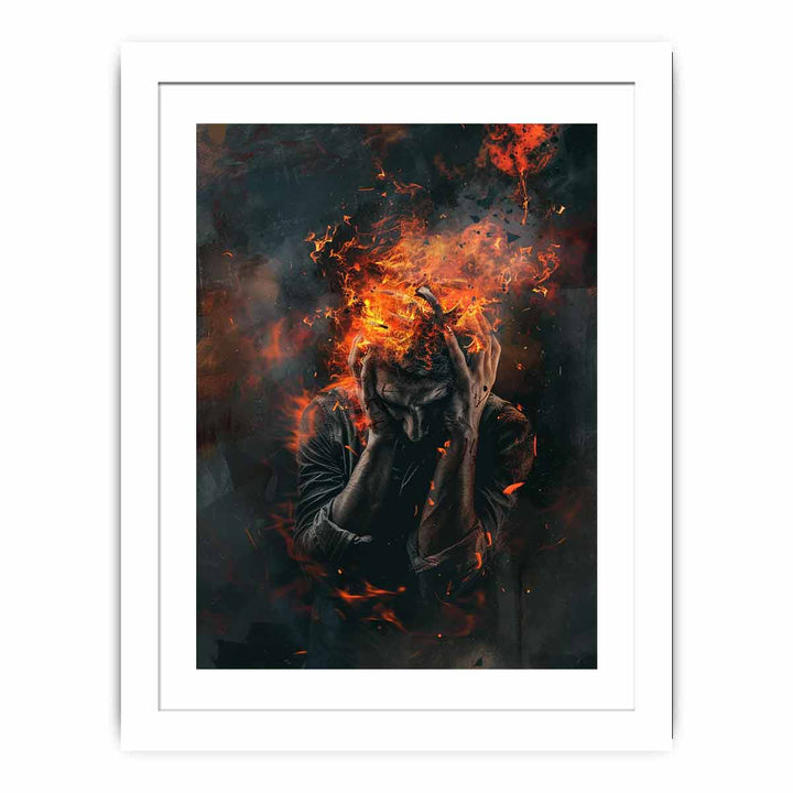 Too much in Brain framed Print