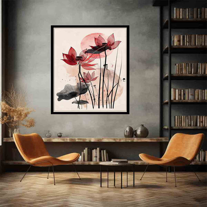 Modern Lotus Art Print