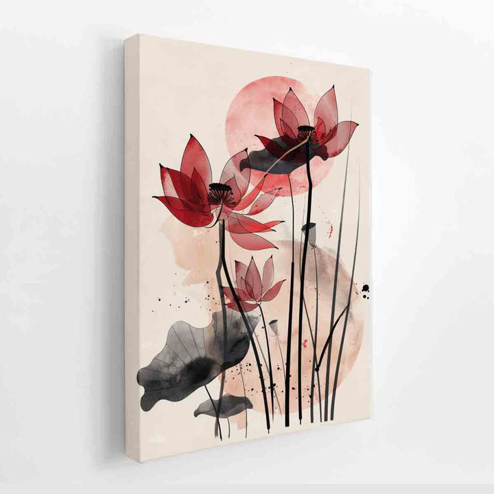 Modern Lotus  Art canvas Print