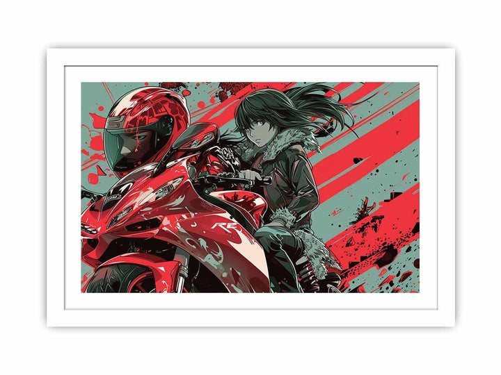 Anime Byke Art framed Print