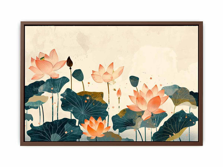 Watercolor lotus Art Painting