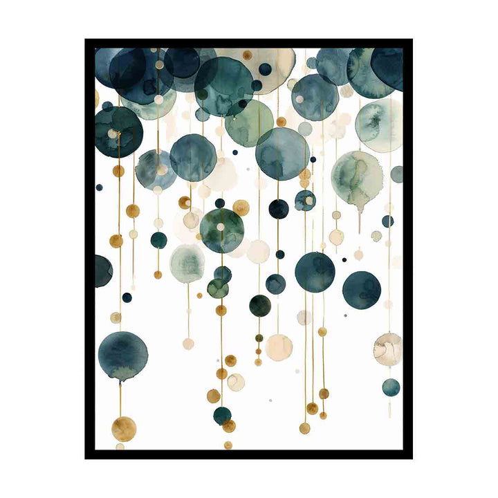 Watercolor String Art canvas Print