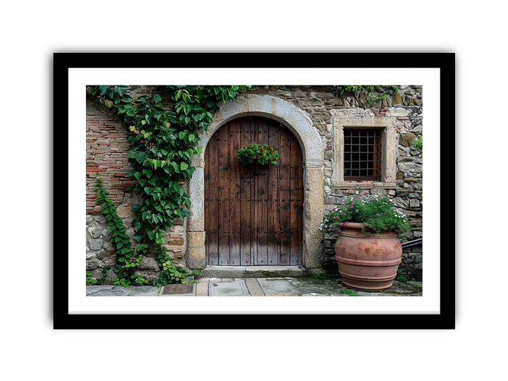 Vintage Door Art framed Print