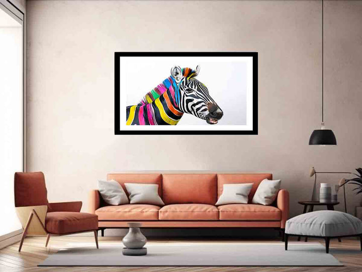 Colorful Zebra Art Print