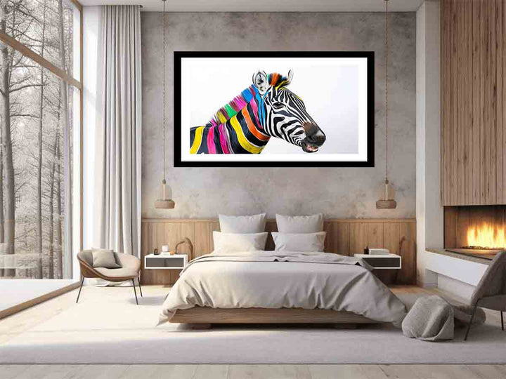 Colorful Zebra Art Print