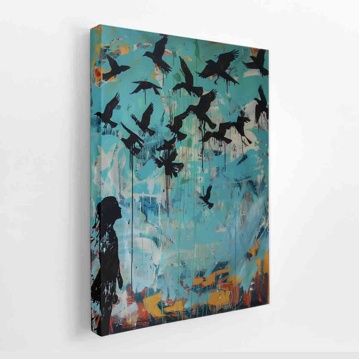 Graffiti Birds  canvas Print