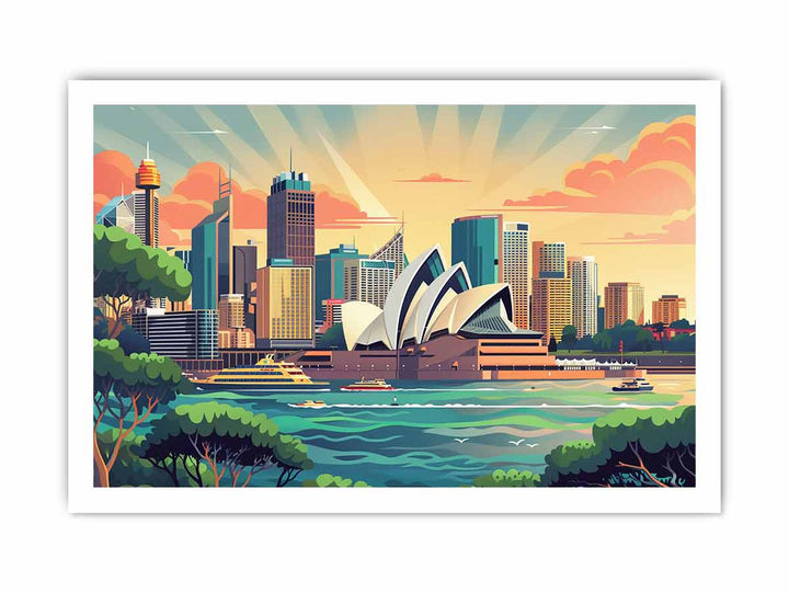 Sydney Framed  Print framed Print