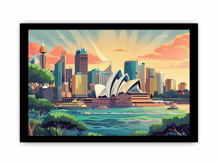 Sydney Framed  Print framed Print