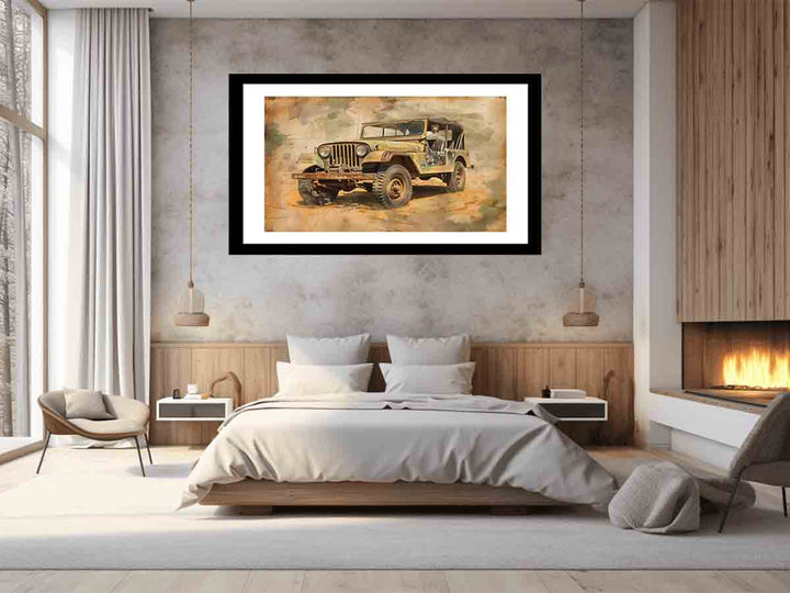 Vinatge Jeep  Art Print