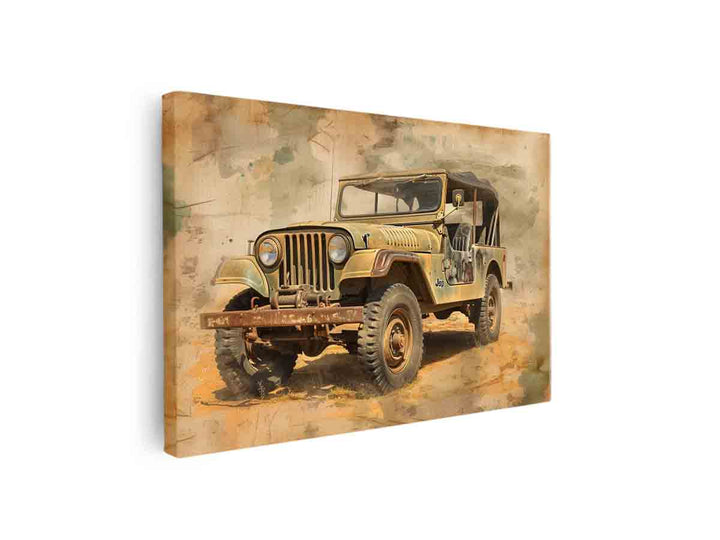 Vinatge Jeep  canvas Print