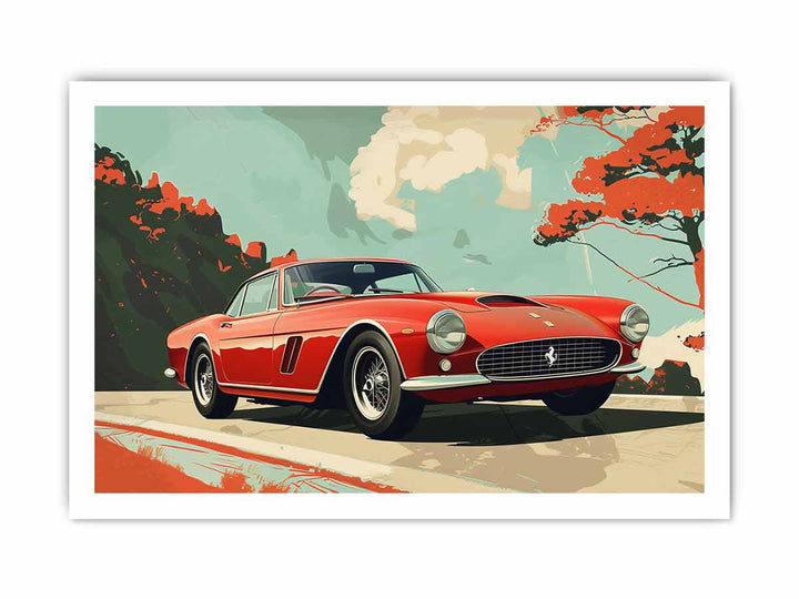 Vintage Car Art framed Print