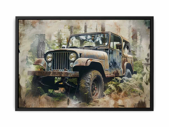 Jeep Painting canvas Print