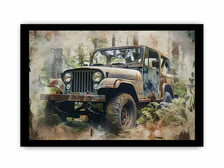 Jeep Painting framed Print