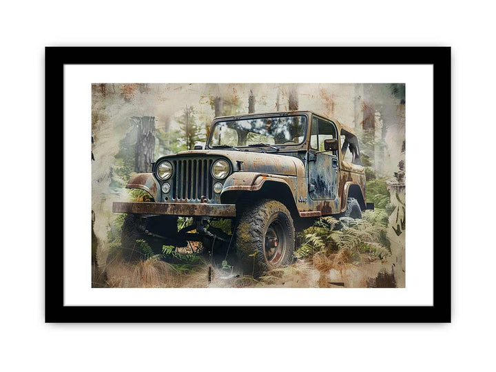 Jeep Painting framed Print