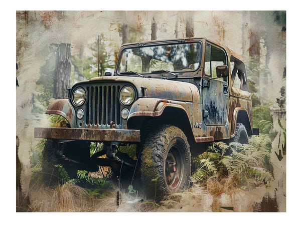 Jeep Painting Art Print