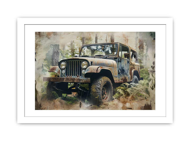 Jeep Painting framed Print