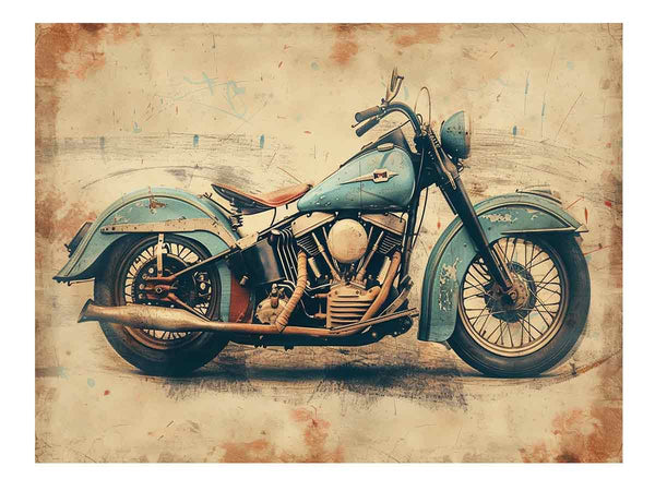 Vintage Motorcyle Art Print